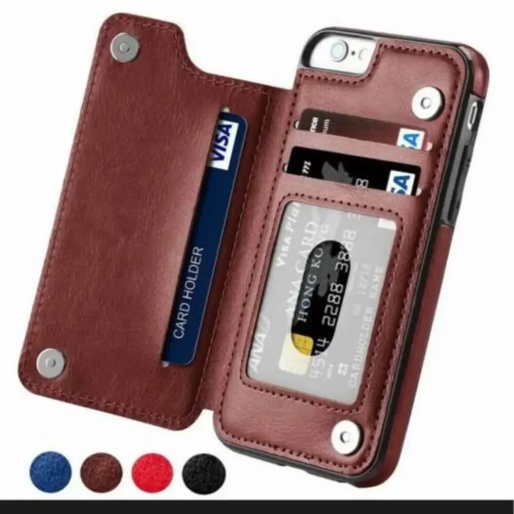 Luxury Slim Fit Premium Leather Cover For iPhone 11 12 mini Pro XR XS Max X 6 6s